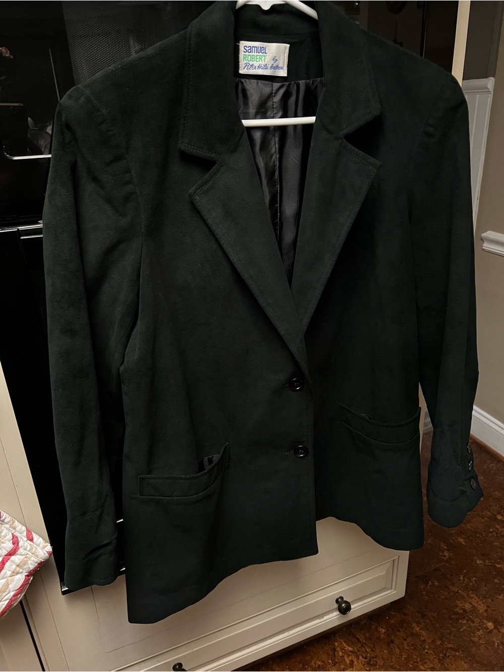 Vintage Samuel Robert women's black suede Blazer Jacket